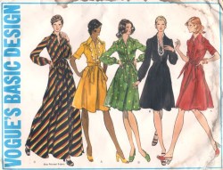 2932 VOGUE BASIC BLOUSON SHORT - LONG SLEEVE SHIRTDRESS LENGTHS PATTERN 12